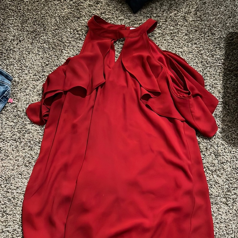 Red Flowy Dress